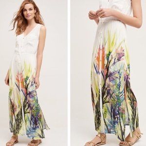 Anthropologie Mermaid Water Garden Maxi Dress